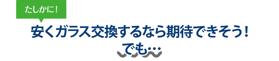 たしかに！ 安くガラス交換するなら愛車工房さんは期待できそう！でも…